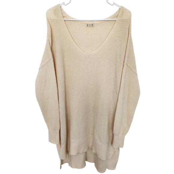 Free People Sweaters - Free People Intimately Oversized Knit Sweater XS/S Cream Cozycore Grunge